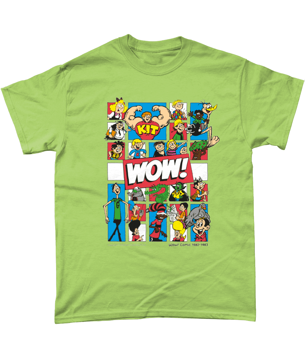 Wow Comic IPC Fleetway Rebellion British Nostalgic T-Shirt Kiwi