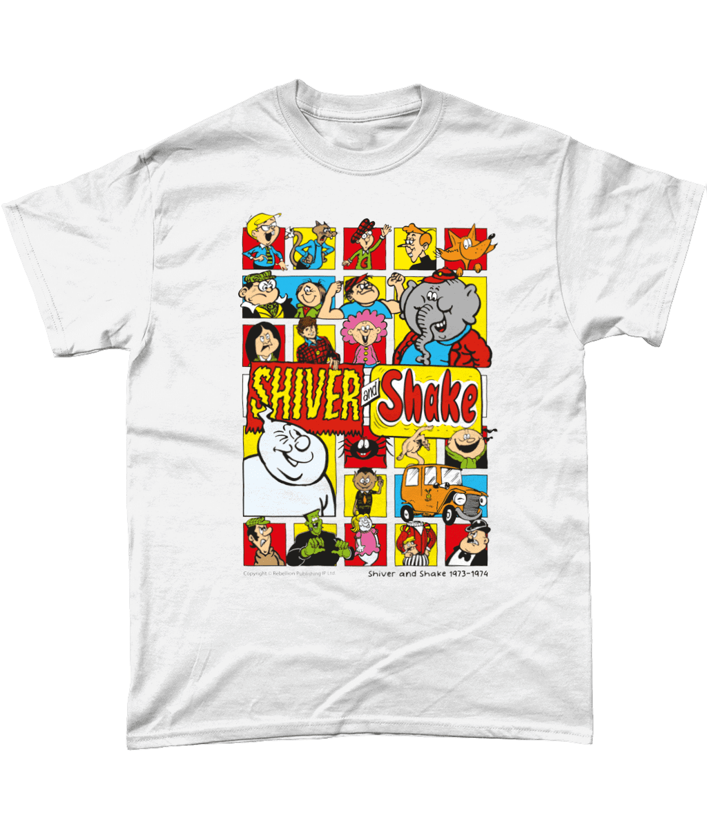 Shiver and Shake Comic IPC Fleetway Rebellion British Nostalgic T-Shirt White