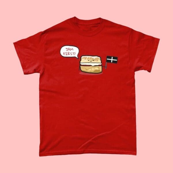 Jam First Scones Cornwall T Shirt