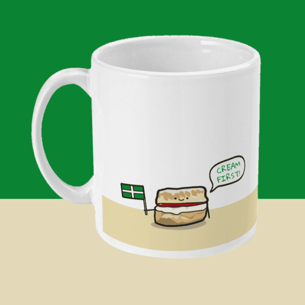 Cream First Scone Devon Mug Left