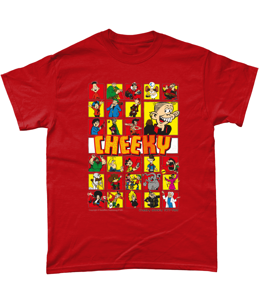 Cheeky Comic Weekly IPC Fleetway Rebellion British Nostalgic T-Shirt Red