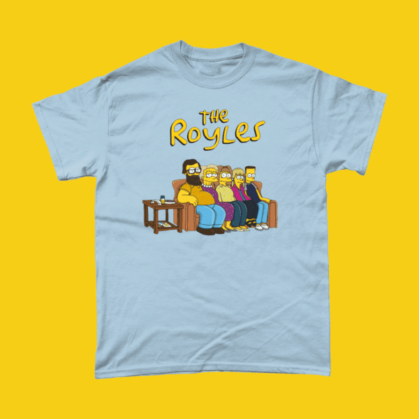 The Royle Family Simpsons BBC British TV Comedy Sitcom Humour T-Shirt Light Blue